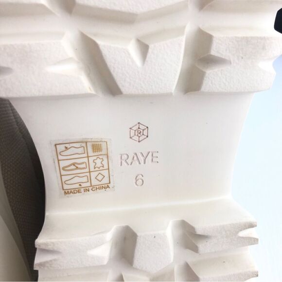 RAYE REVOLVE Platform Sock Boot Chunky Dolman Lug Sole Knit Ankle in Natural 6 - Picture 11 of 13